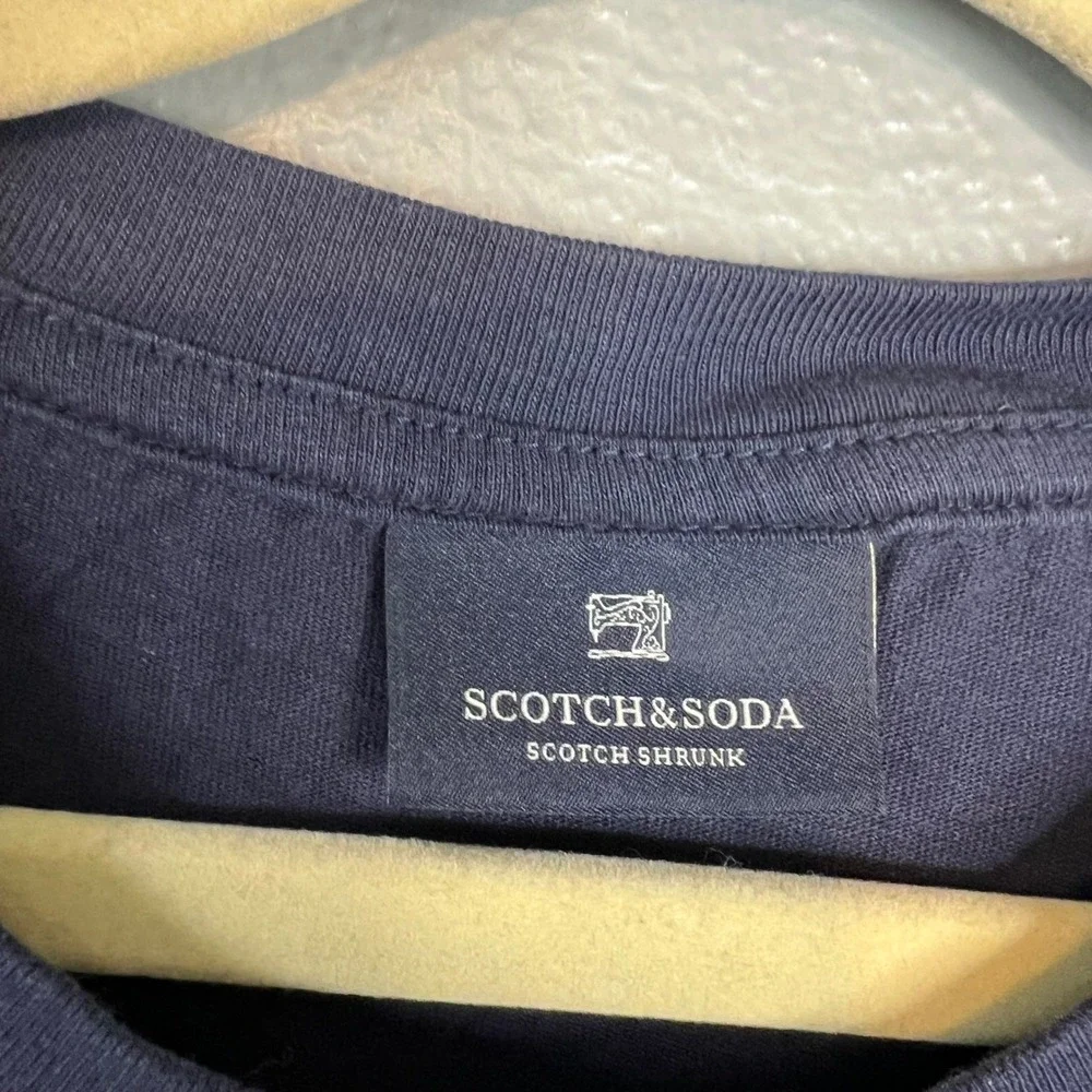 Scotch & Soda T-Shirt Boys 10 Navy Blue‎ Graphic Short Sleeve Crew Neck